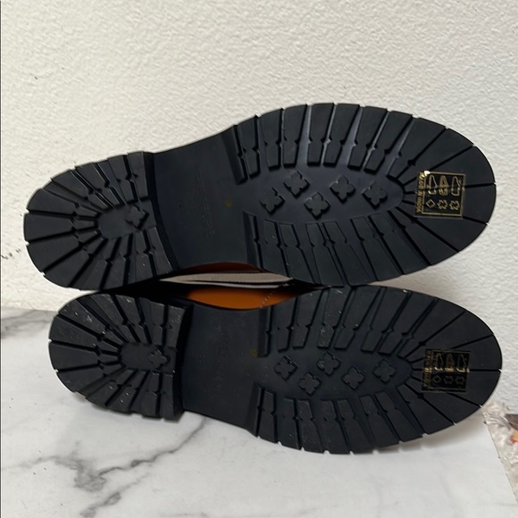 Free People Brown Leather Penny Loafers Flats - Picture 9 of 9